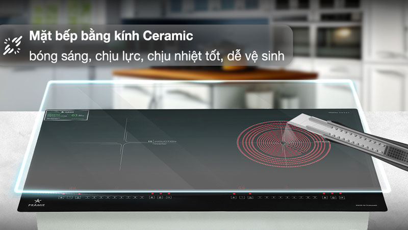 Bếp đôi hồng ngoại điện từ Pramie PRTH-A1 - Hàng chính hãng