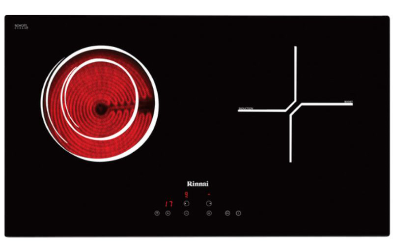 Bếp đôi hồng ngoại điện từ Rinnai RB-7022HE-CB - Hàng chính hãng