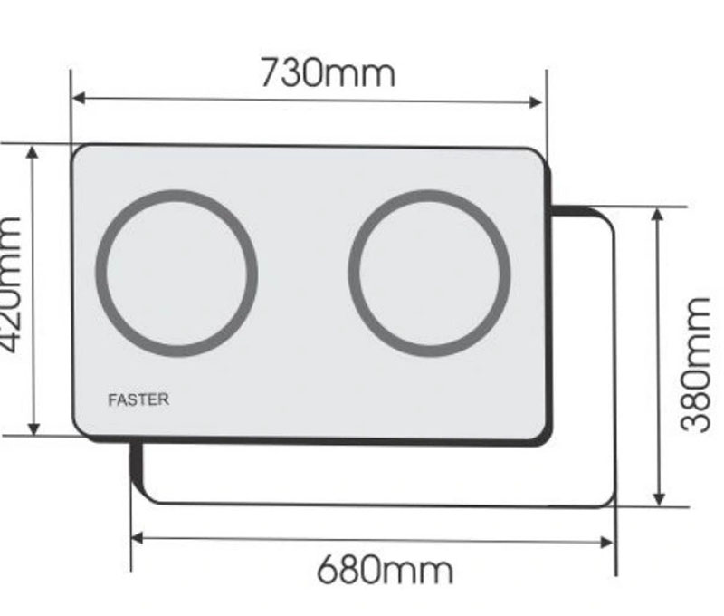 Bếp đôi hồng ngoại điện từ Faster FS768HM - Hàng chính hãng