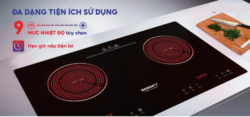 Bếp đôi hồng ngoại Sanaky VH-4100HGW - Hàng chính hãng