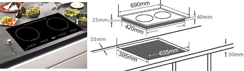 Bếp đôi từ Giovani G-242T - Hàng chính hãng