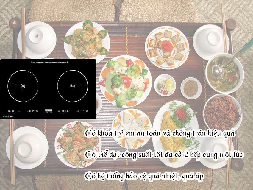 Chức năng của bếp đôi từ Giovani G-292T