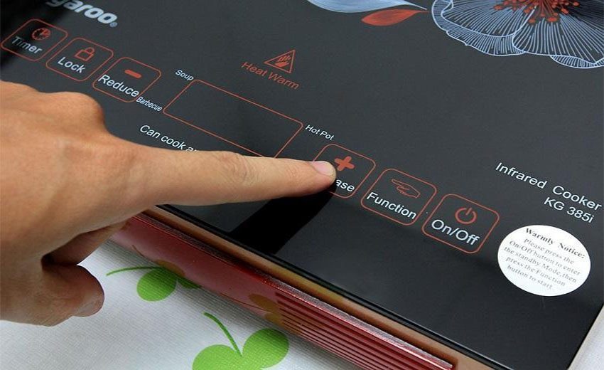 Bảng điều khiển của bếp đơn hồng ngoại Kangaroo KG385I