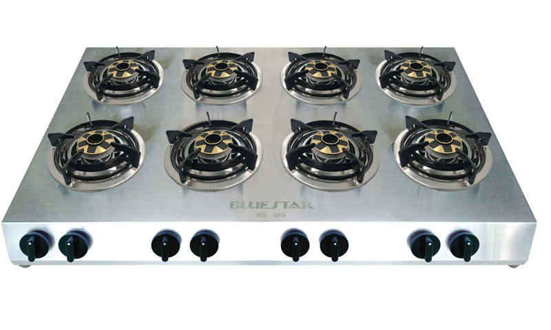 Bếp gas 8 lò điếu inox Bluestar BS-08SV - Hàng chính hãng