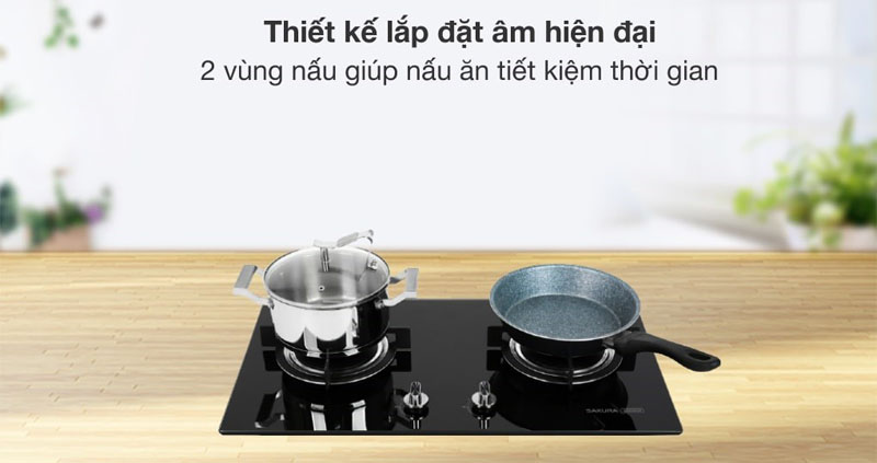 Bếp gas âm Sakura SG-2520GB - Hàng chính hãng