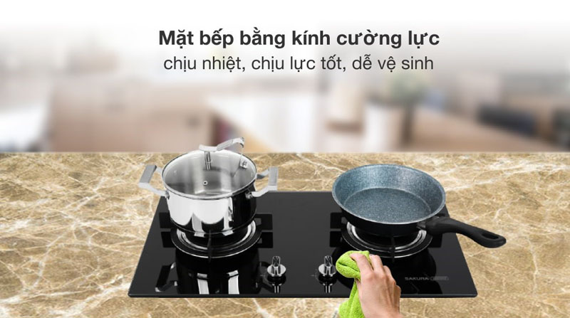 Bếp gas âm Sakura SG-2520GB - Hàng chính hãng