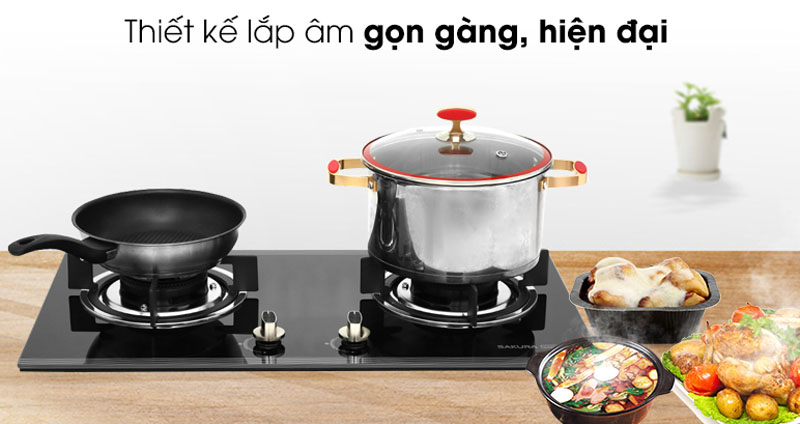 Bếp gas âm Sakura SG2532GB - Hàng chính hãng