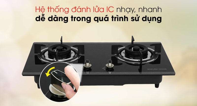 Bếp gas âm Sakura SG2532GB - Hàng chính hãng