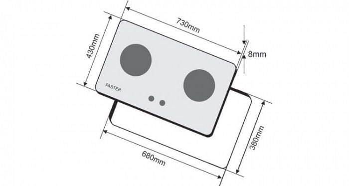 Bếp gas âm Faster FS-201S - Hàng chính hãng