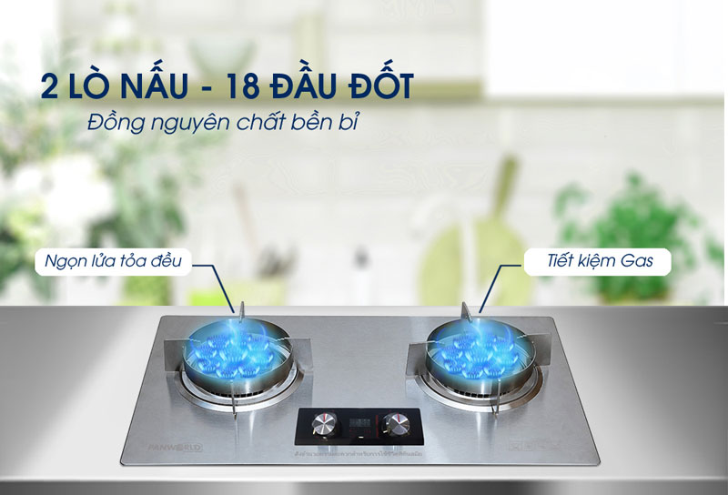 Thiêt kế 2 bếp nấu sang trọng, tiện lơi và tiếp kiệm nhiên liệu