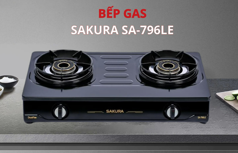 Bếp gas đôi Sakura SA-796LE - Hàng chính hãng
