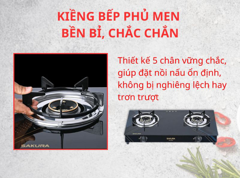 Bếp gas Sakura SA-515GA - Hàng chính hãng