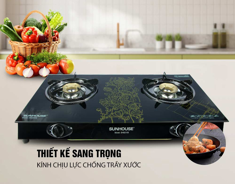 Bếp ga đôi Sunhouse SHB2106 - Hàng chính hãng