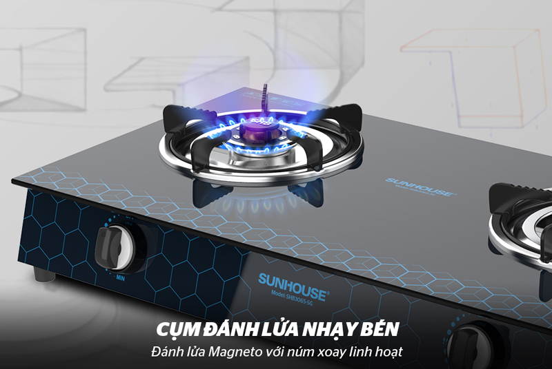 Bếp gas dương Sunhouse SHB3065SG - Hàng chính hãng