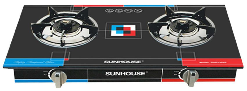 Bếp gas dương mặt kính Sunhouse 2 lò SHB3369S