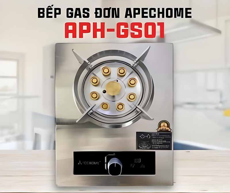 Bếp gas đơn cao cấp Apechome APH-GS01 - Hàng chính hãng
