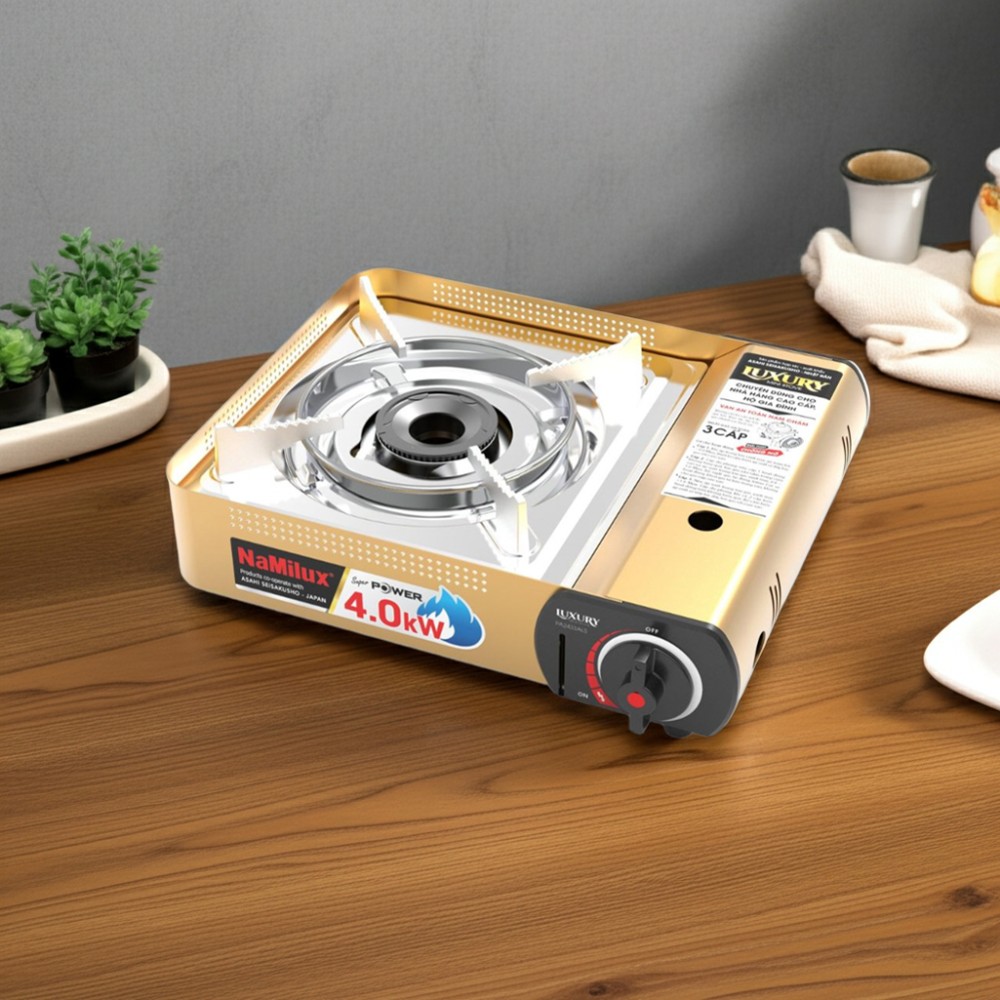 Bếp gas mini thân nhôm Namilux Alu-m PL2533ALS - Hàng chính hãng