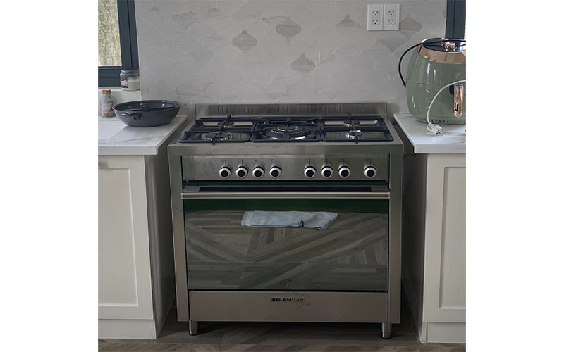 Bếp gas 5 vùng nấu kết hợp lò nướng Glem MQB612VI 90cm - Hàng chính hãng