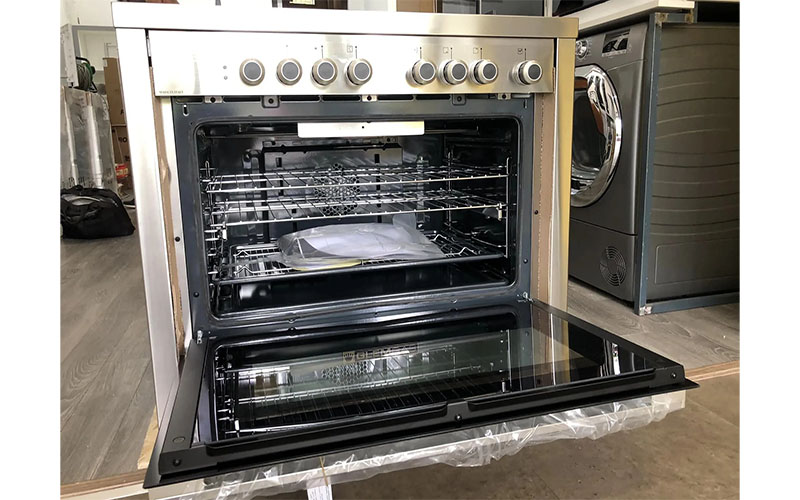 Bếp gas 5 vùng nấu kết hợp lò nướng Glem MQB612VI 90cm - Hàng chính hãng