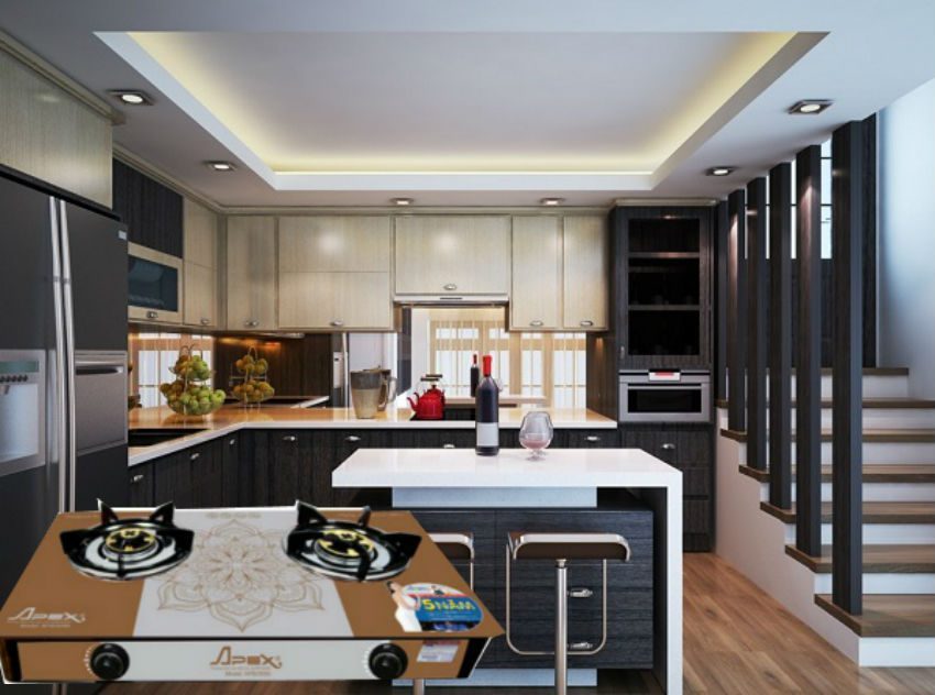 Căn bếp sang trọng hơn với bếp gas dương kính cao cấp Apex APB3556I