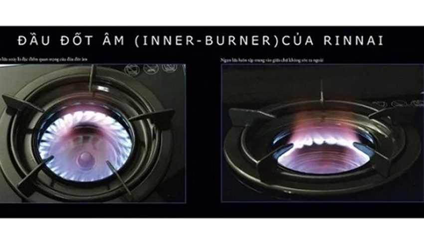 Đầu đốt âm của bếp gas đôi Rinnai RV-5600G-I