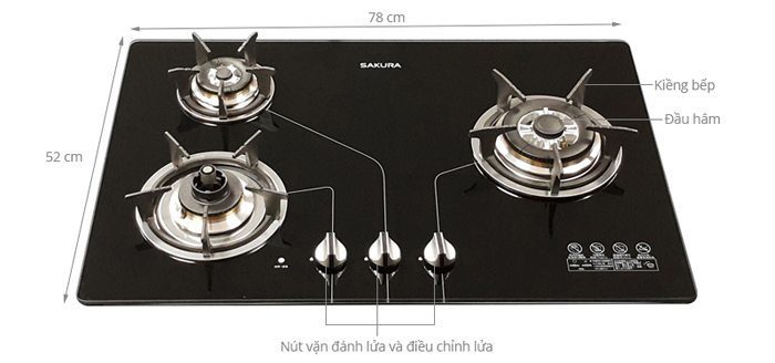 Bếp gas âm Sakura SG-379 - Hàng chính hãng