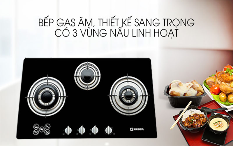 Bếp gas âm 3 lò Faber FB-302GST