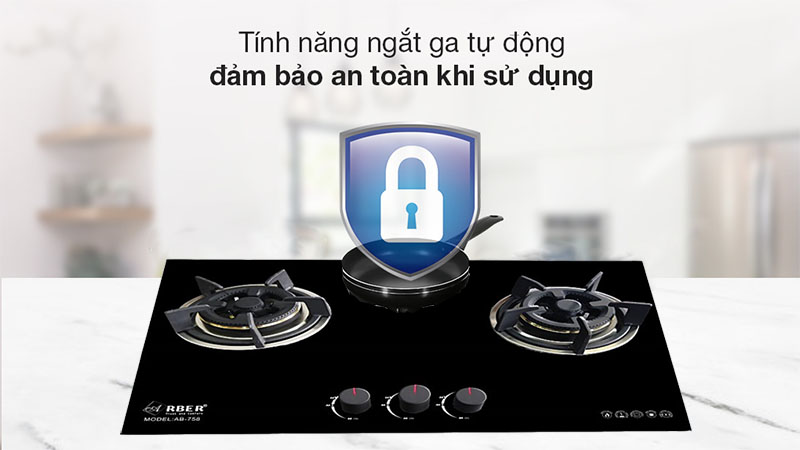 Bếp gas âm 3 vùng nấu Arber AB758 - Hàng chính hãng