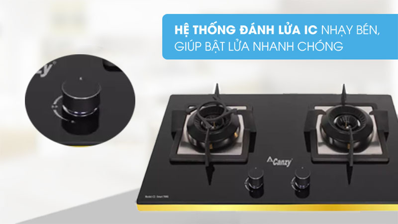 Bếp gas âm Canzy CZ Smart 788G - Hàng chính hãng
