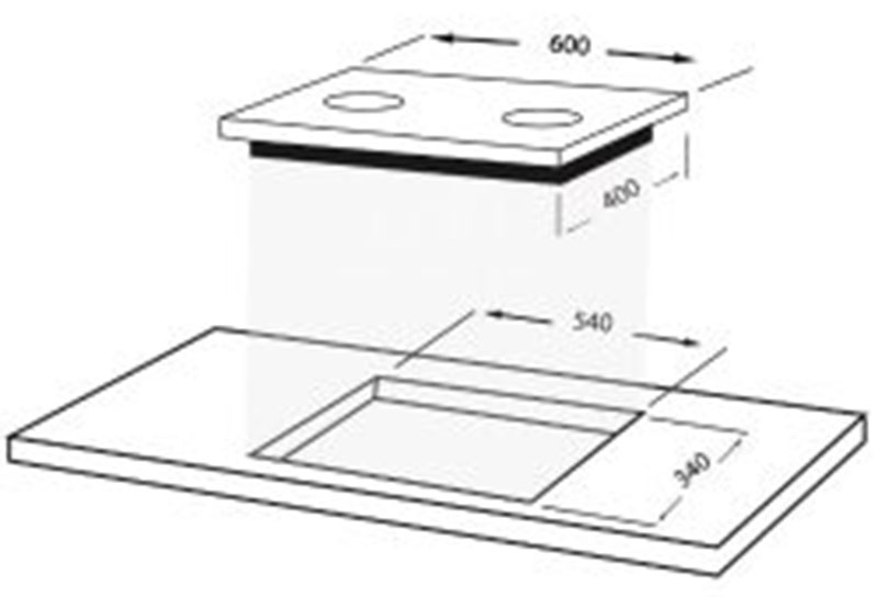 Kích thước của bếp gas âm Faber FB-A05G6