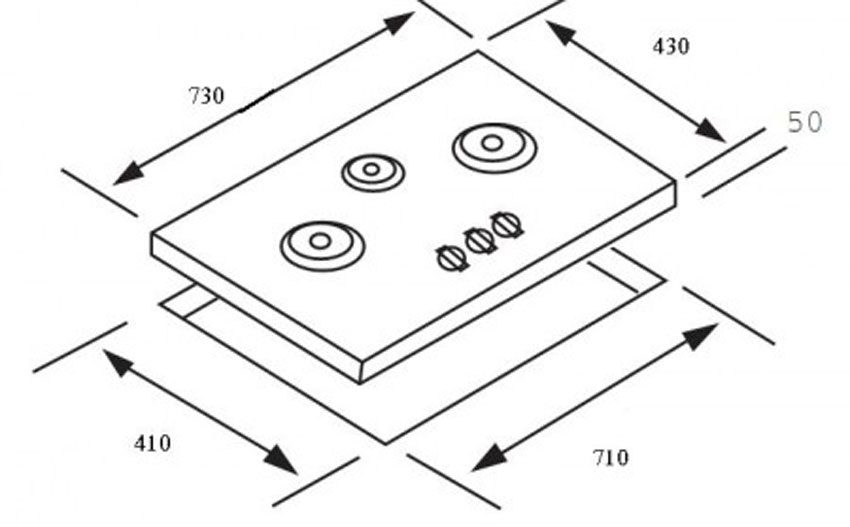 Cấu hình của bếp gas âm Fagor 2FCS7-G2WD 