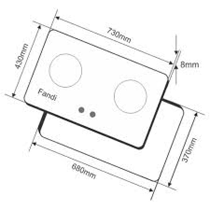 Bếp ga âm Fandi FD-270G - Hàng chính hãng