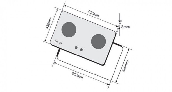 Bếp gas âm Faster FS-217SI - Hàng chính hãng