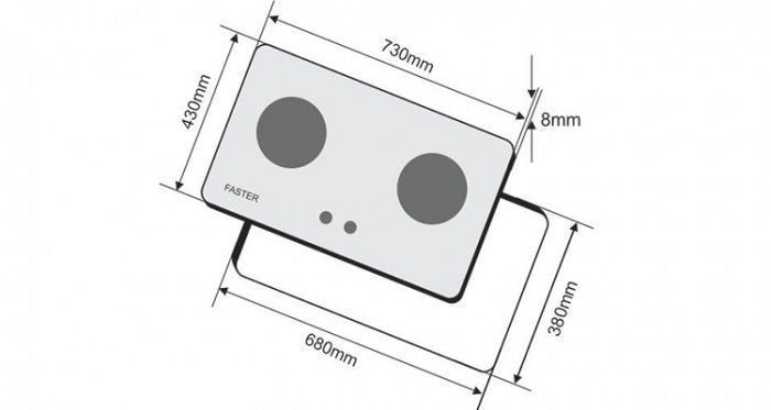 Bếp gas âm Faster FS-292A - Hàng chính hãng