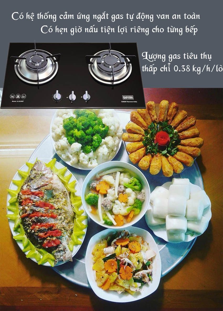 Bếp gas âm Giovani G-202SBT - Hàng chính hãng