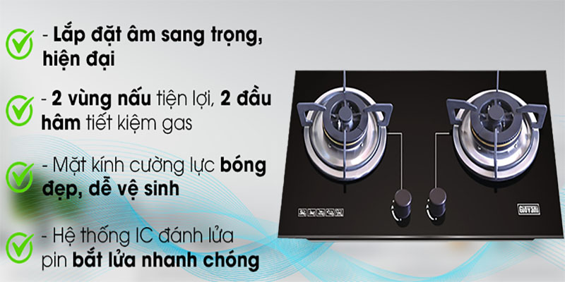 Bếp gas âm Giovani G-268A
