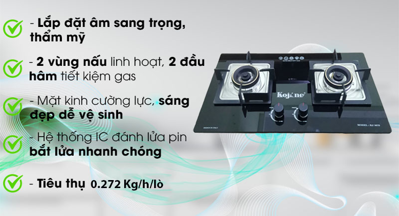 Bếp gas âm Kojine KJ-3679 - Hàng chính hãng