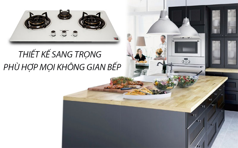 Thiết kế sang trọng của Bếp gas âm Lucky Flame LGS-913W