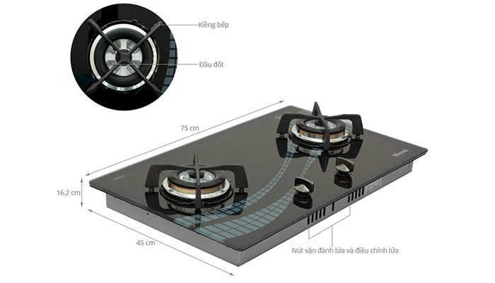Bếp ga âm Rinnai RVB-2GSD(DC)