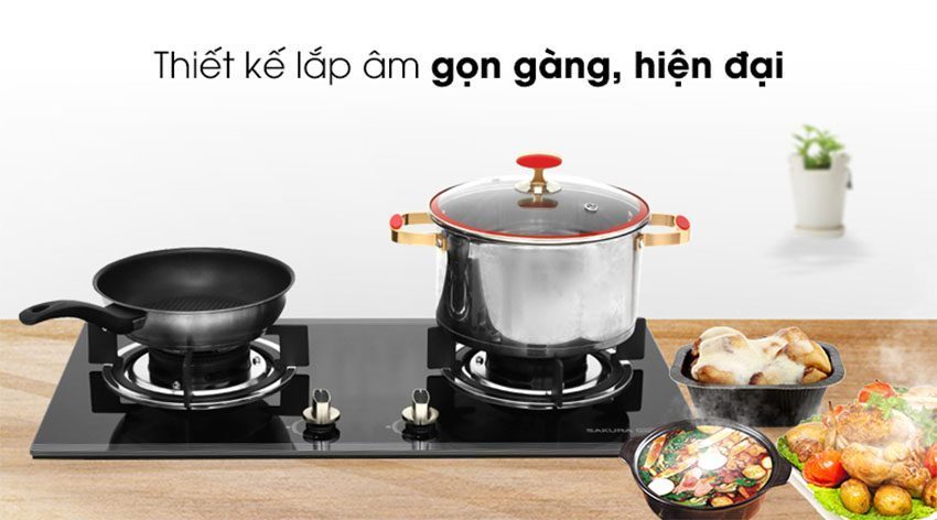 Bếp gas âm Sakura SG-2530GB - Hàng chính hãng