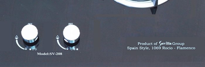 Bếp gas âm 2 lò nấu Sevilla SV-208 Black