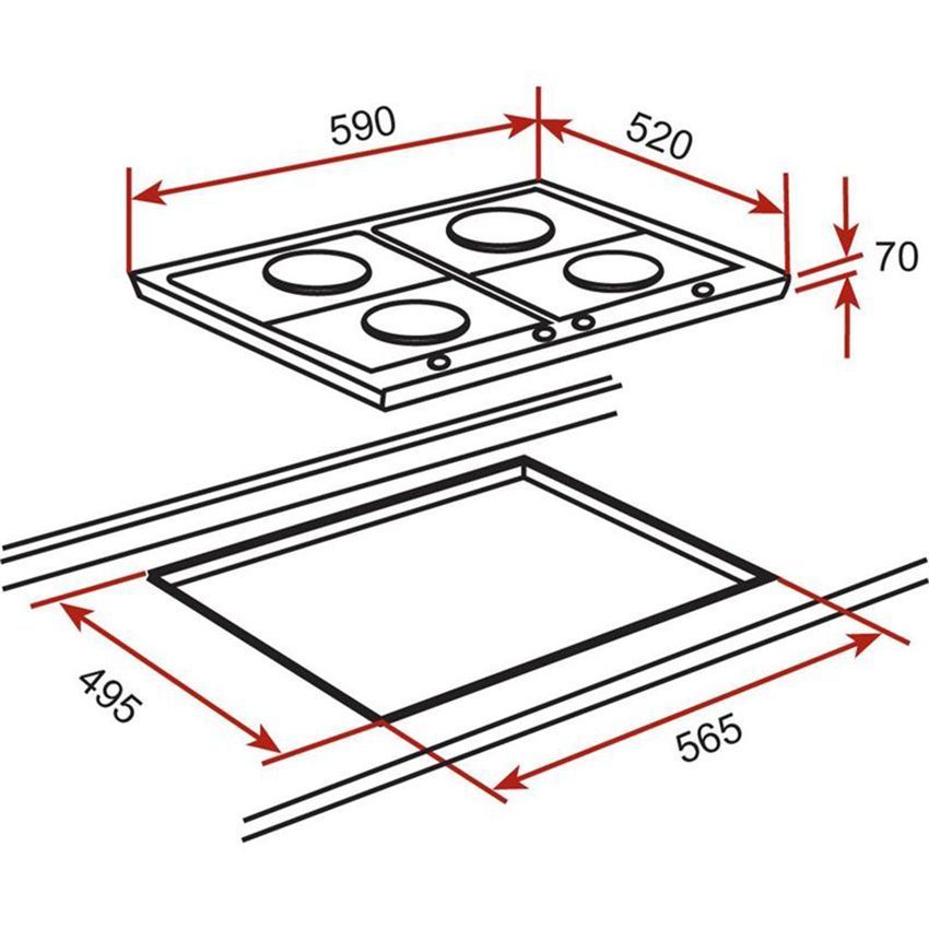Bếp gas âm Teka EW 60 4G AI AL CI - Hàng chính hãng