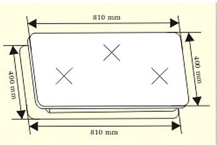 Sơ đồ lắp đặt bếp gas âm Torino C8630WSC-10NN