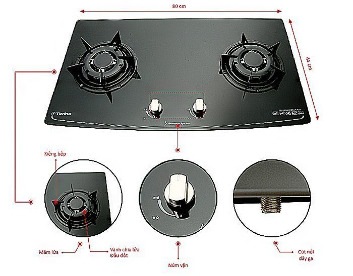 Bếp gas âm Torino GBS-2S - Hàng chính hãng