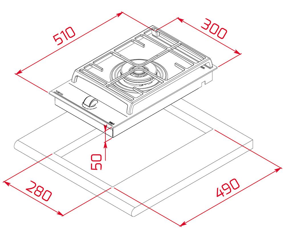 Bếp gas âm Teka GZC 31330 XBB - Hàng chính hãng
