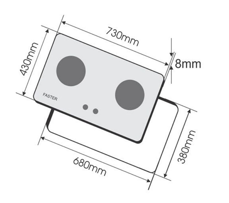 Bếp gas âm Faster FS-279B - Hàng chính hãng
