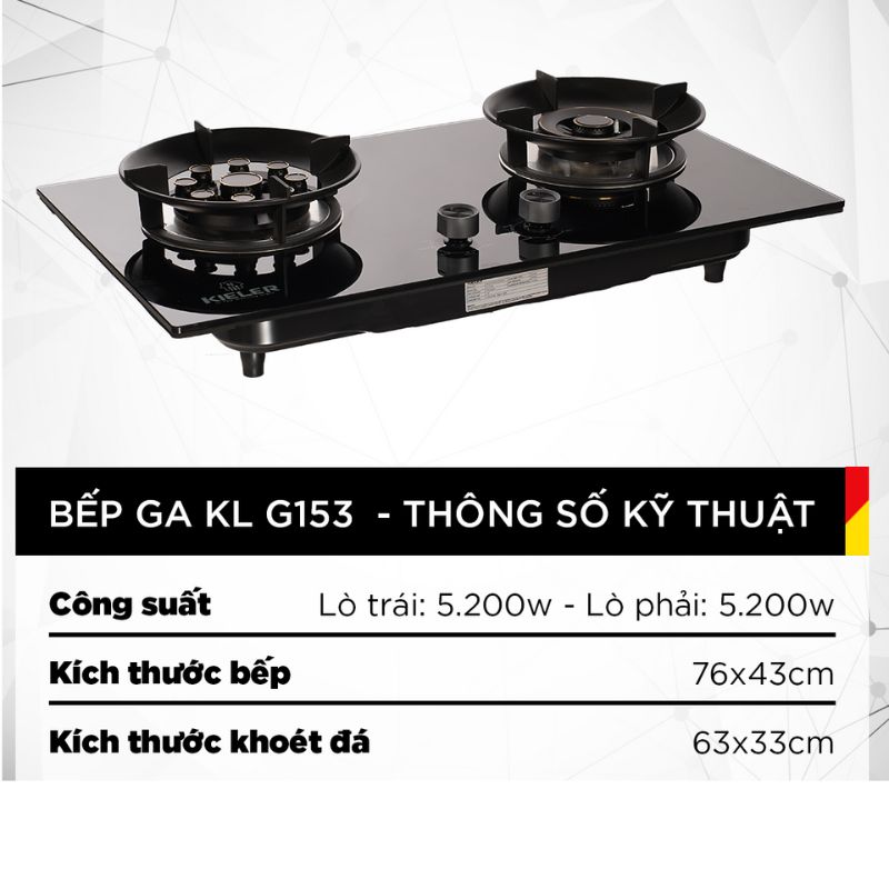 Bếp gas âm Kieler KL-G153 - Hàng chính hãng