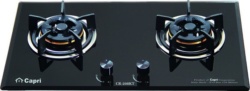 Bếp gas âm Capri CR-208KT (Black) - Hàng chính hãng