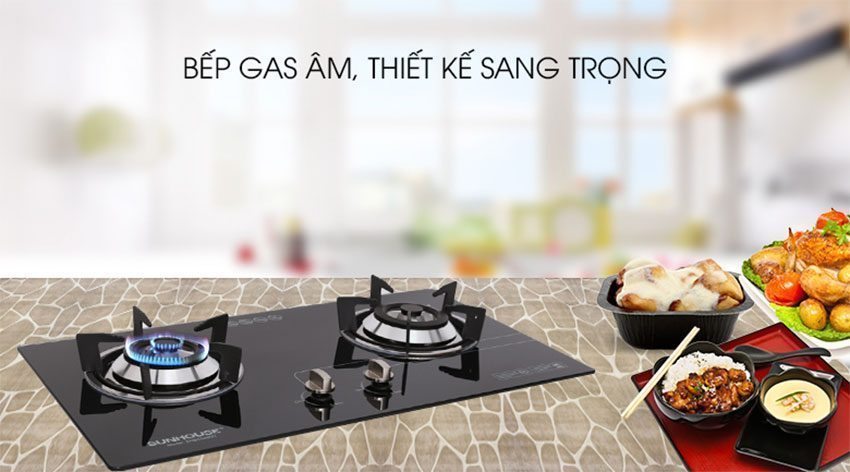 Bếp gas âm kính Sunhouse SHB5546MT - Hàng chính hãng