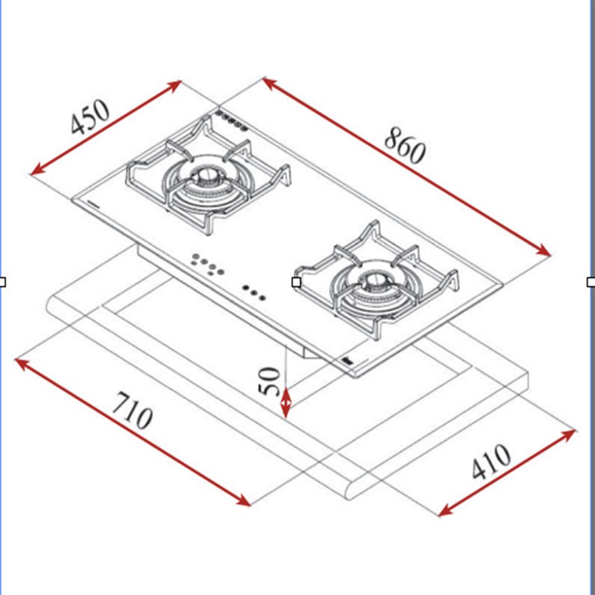 Bếp gas âm mặt kiếng Teka CGW Lux 86 2G AI AL 2TR CI - Hàng chính hãng